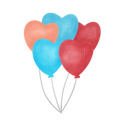 Multi colored balloons 