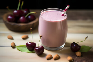 nutty, fruity Cherry Almond Smoothie