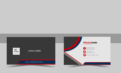 Double-sided Modern Creative And Clean Business Card Design Template.
