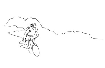 man human nature cycling activity life lifestyle line art design