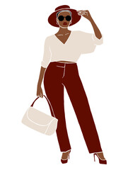 Abstract beautiful boss lady illustration. Vector illustration.