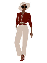 Abstract beautiful boss lady illustration. Vector illustration.