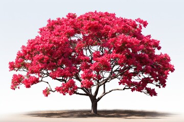 Obraz premium Isolated red flower tree including stock photo clipping path