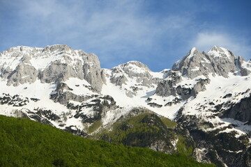 Fototapeta na wymiar mountains covered in snow