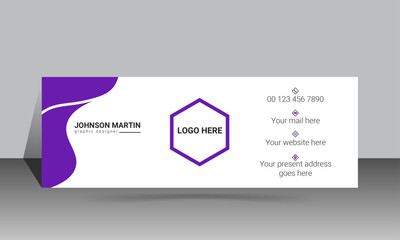Email signature design or email footer and personal social media cover template. 