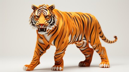 Obraz premium tiger on white background