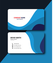 Creative and Clean Double-sided Business Card Template. Flat Design Vector
