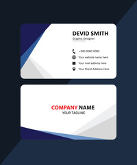 Creative and Clean Double-sided Business Card Template. Flat Design Vector
