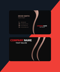 Creative and Clean Double-sided Business Card Template. Flat Design Vector
