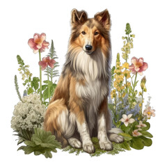 Rough Collie Breed Puppy's Playful Adventures: Canine Joy Unleashed