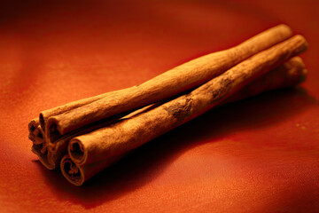 close up of a cinnamon stick