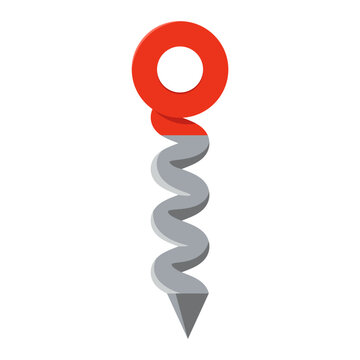recommend clip art: Tent stake heavy duty vector cartoon illustration isolated on a white background.