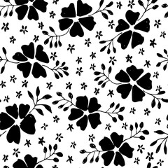 Elegant floral pattern in small hand draw flower.  Floral seamless background for fashion prints. Vintage print. Seamless vector texture. Repeating floral vector pattern. 
