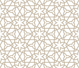 Seamless Geometric design Pattern, Arabic wallpaper, Vector illustration