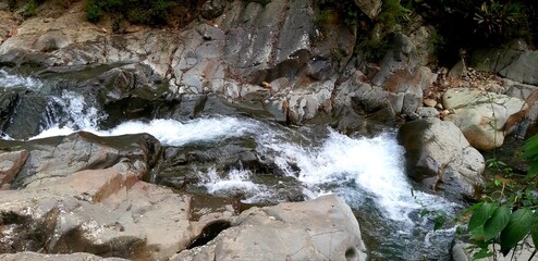 Beautiful View from Adventure to Explore Curug Cibaliung, Sentul, Bogor, West Java, Indonesia