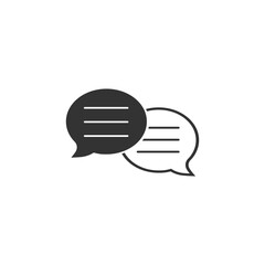 Speech bubble icon. Vector on white