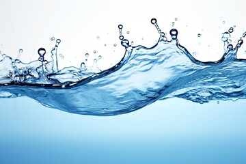 Water splash isolated on white background