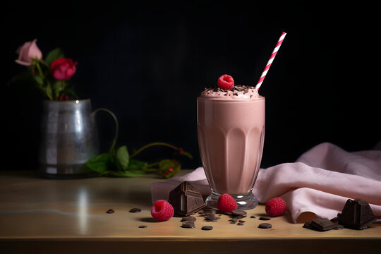 Chocolatey, Fruity Chocolate Raspberry Smoothie