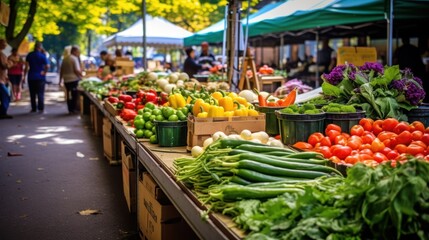 Fototapeta na wymiar vegetables on market. Generative AI