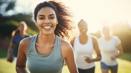 Fototapeta premium woman exercising. Generative AI