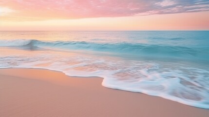 sunset on the beach. Generative AI