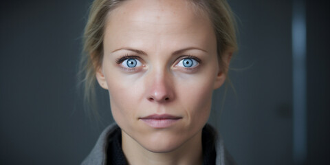Retrato de mujer países nórdicos. IA generativa  - obrazy, fototapety, plakaty