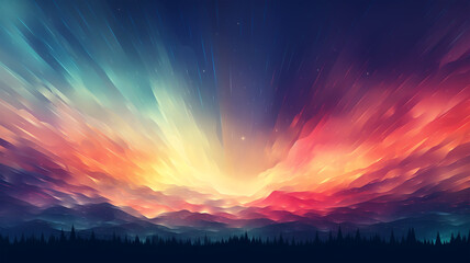 Fototapeta premium Image of rainbow texture wallpaper background, for banners and posters, design interior
