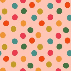 Seamless pattern with colored spots