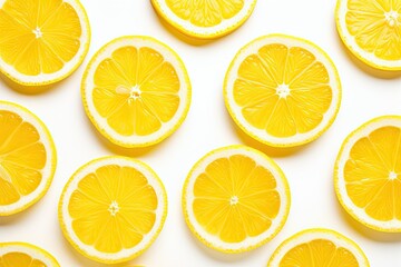 Fototapeta premium Nature refreshment. Juicy delight of citrus slices on white background isolated. Taste of sunshine