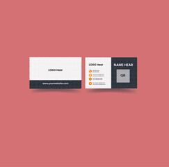 Naklejka premium Business card Modern, Creative business card, name card, visiting cards, visit card, corporate business cards, own, void, grab, bulletin, introduction, recruitment, id, elegant,estate business Simple 