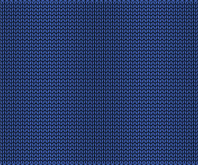 winter Christmas background in the texture of a warm blue knitted sweater