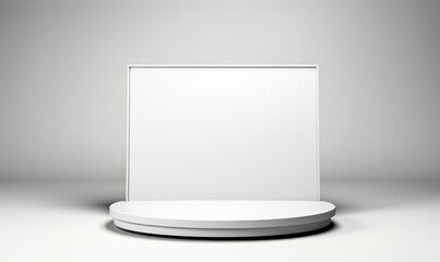 Elegant White Stand: A Blank Stage for Premium Product Display