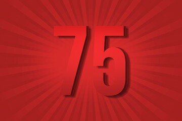 75 seventy-five Number design element decoration poster. logo