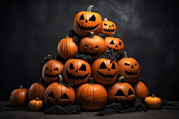 A pile of jackolanterns