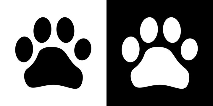 Paw dog or cat. Leg dog or cat. Simple illustration of puppy leg.
