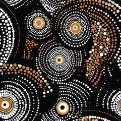 Aboriginal Dotted Art: Seamless Indigenous Pattern