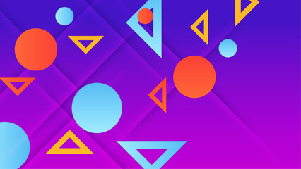 Orange blue and purple vector modern geometric background with gradient