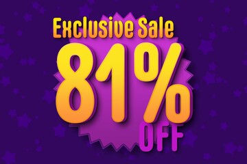 81 eighty-one Percent off super sale black friday shopping halftone. percent exclusive sale