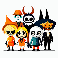 Scary Costume halloween illustration