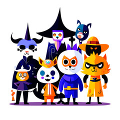 Scary Costume halloween illustration