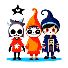 Scary Costume halloween illustration