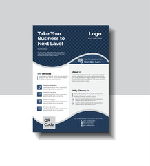 modern flyer brochure cover. graphic design layout with space for photo background.
