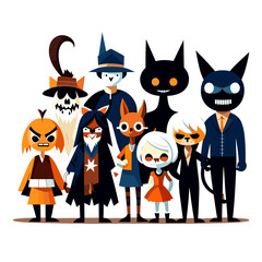 Scary Costume halloween illustration