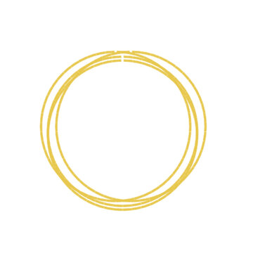 Gold round frame. Geometric line circle design elements. Vector illustration.