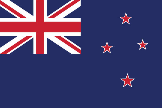 Flag of New Zealand country, banner vector illustration. 