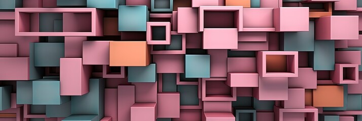 3d pastel colorful boxes wallpaper