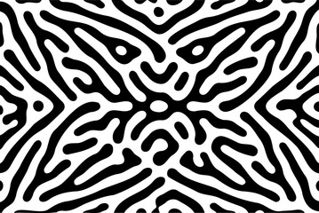 Turing ornament halftone puzzle pattern. diffuse
