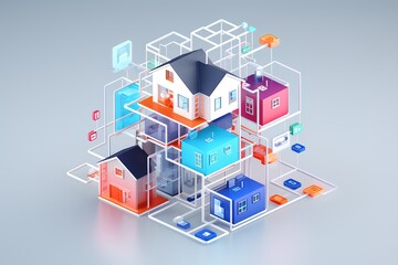 Obraz premium 住宅用チャート（3D）