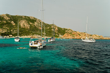 Panorama dell'Isola di Spargi. Arcipelago della Maddalena. Sardegna, Italy
