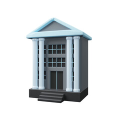 Bank building 3d illustration